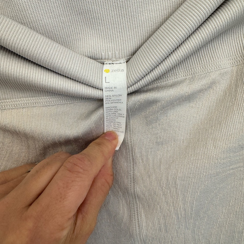 Zella Cream Jacquard Ribbed Base Layer - Picture 4 of 5
